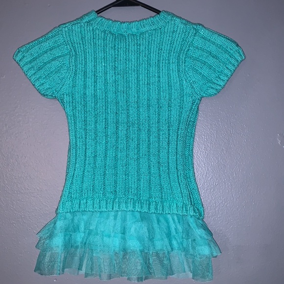 Teal green short sleeve winter shirt - Picture 3 of 3